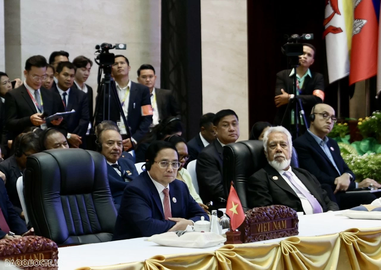 Hội nghị cấp cao ASEAN-Liên hợp quốc lần thứ 14 tại Vientaine, Lào. (Ảnh: Quang Hòa) Hội nghị cấp cao ASEAN-Liên hợp quốc lần thứ 14 tại Vientaine, Lào. (Ảnh: Quang Hòa)