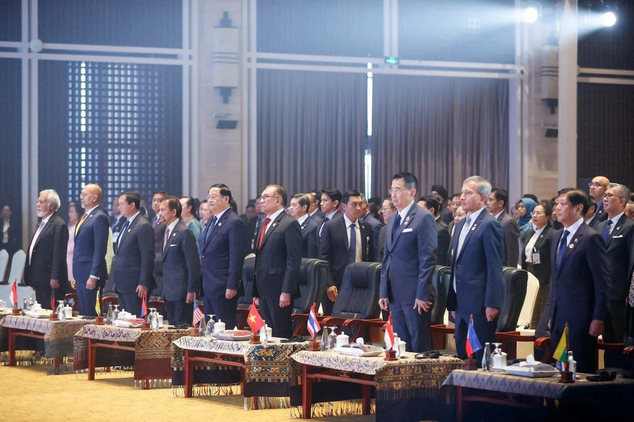 Lễ bế mạc Hội nghị cấp cao ASEAN lần thứ 44, 45 và các Hội nghị cấp cao liên quan. (Ảnh: Nhật Bắc) Bế mạc Hội nghị cấp cao ASEAN lần thứ 44, 45 và các Hội nghị cấp cao liên quan