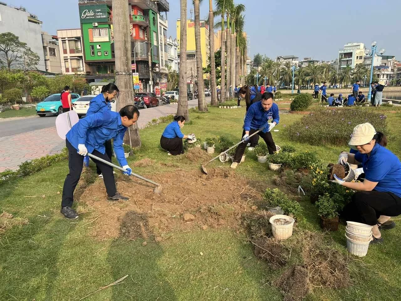 Thành đoàn Hạ Long ra quân trồng hoa tại khu vực Hồ điều hoá Yết Kiêu Hơn 300 đoàn viên, thanh niên TP. Hạ Long ra quân trồng hoa, vệ sinh môi trường