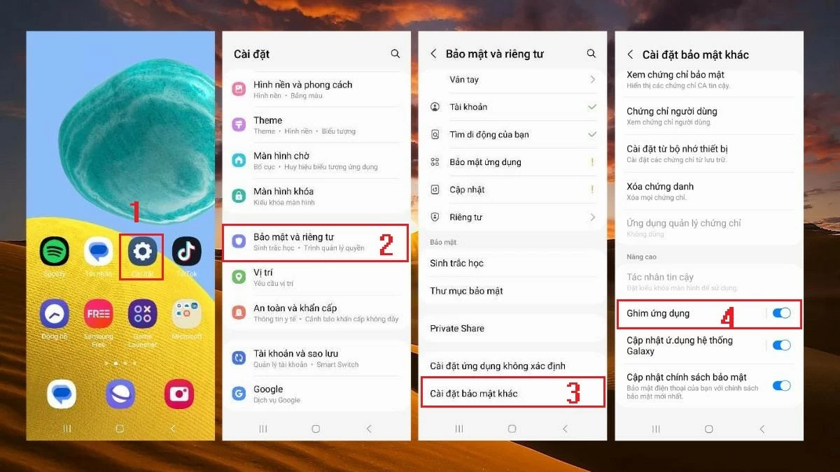 Hướng dẫn cách đặt mật khẩu ứng dụng trên Samsung đơn giản Hướng dẫn cách đặt mật khẩu ứng dụng trên Samsung đơn giản