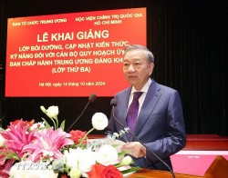 Tổng Bí thư, Chủ tịch nước Tô Lâm dự khai giảng lớp bồi dưỡng cán bộ quy hoạch Ủy viên Trung ương Đảng khóa XIV