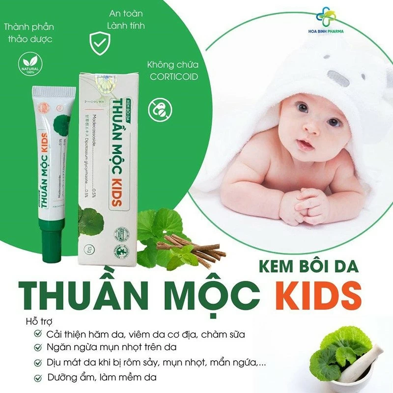 Hình ảnh kem bôi da Thuần Mộc Kids. Hình ảnh kem bôi da Thuần Mộc Kids.