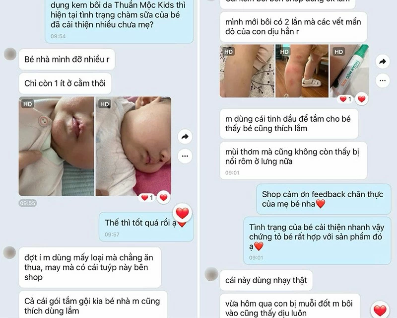 Phản hồi chân thực từ khách hàng sau khi sử dụng Bộ đôi sản phẩm Thuần Mộc Kids. Phản hồi chân thực từ khách hàng sau khi sử dụng Bộ đôi sản phẩm Thuần Mộc Kids.
