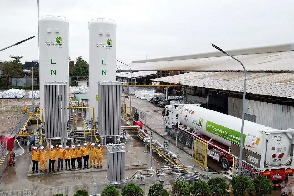 Trạm LNG đầu tiên của miền Bắc được đưa vào sử dụng tại Bắc Ninh. (Nguồn: PVN) Trạm LNG đầu tiên của miền Bắc được đưa vào sử dụng tại Bắc Ninh. (Nguồn: PVN)
