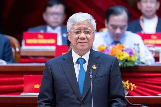 Ông Đỗ Văn Chiến, Ủy viên Bộ Chính trị, Bí thư Trung ương Đảng, Chủ tịch Ủy ban Trung ương MTTQ Việt Nam phát biểu tại Đại hội. (Nguồn: VGP) Ông Đỗ Văn Chiến, Ủy viên Bộ Chính trị, Bí thư Trung ương Đảng, Chủ tịch Ủy ban Trung ương MTTQ Việt Nam phát biểu tại Đại hội. (Nguồn: VGP)