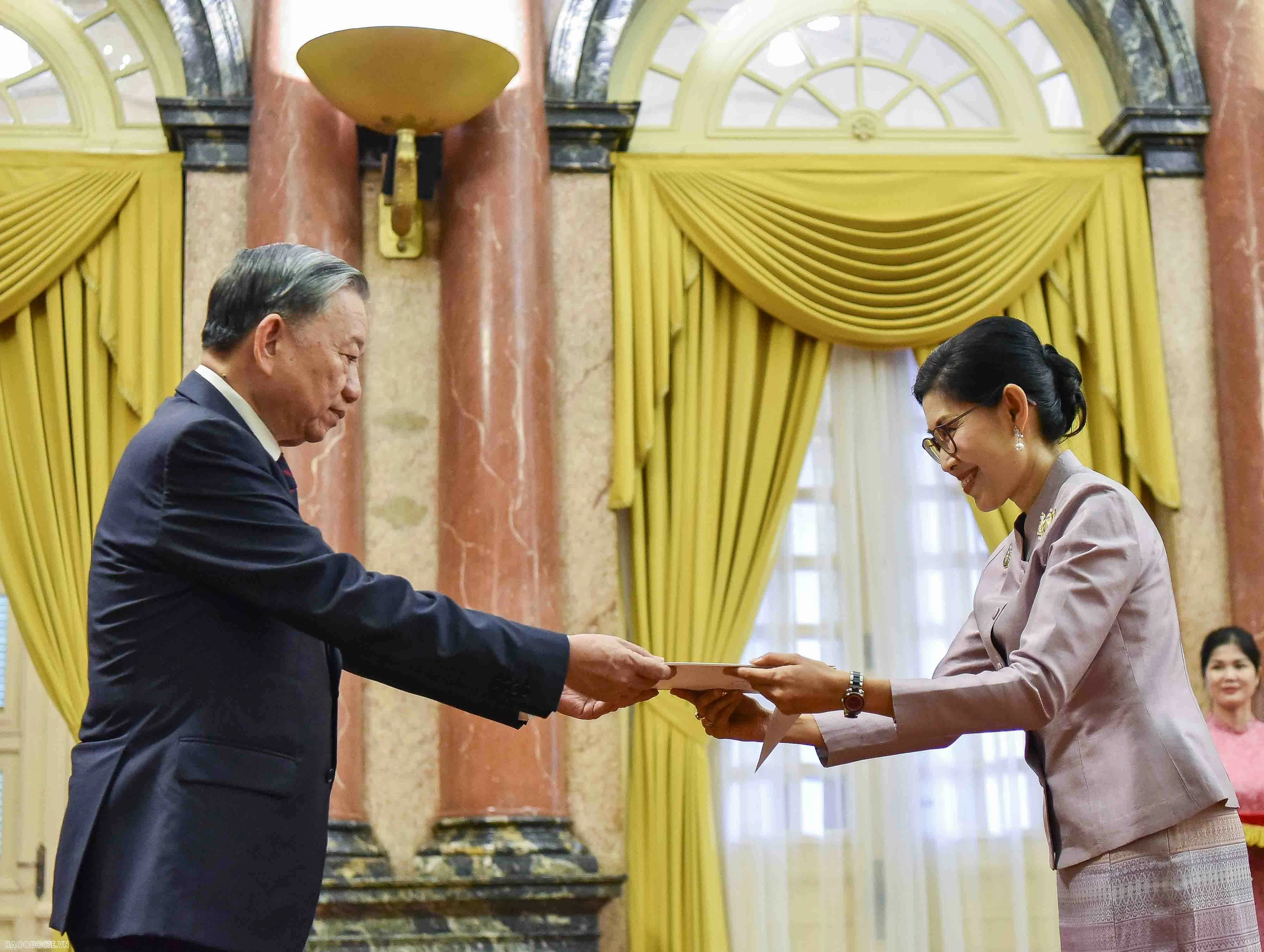 Tổng Bí thư, Chủ tịch nước Tô Lâm tiếp Đại sứ Thái Lan trình Quốc thư Tổng Bí thư, Chủ tịch nước Tô Lâm tiếp các Đại sứ trình Quốc thư