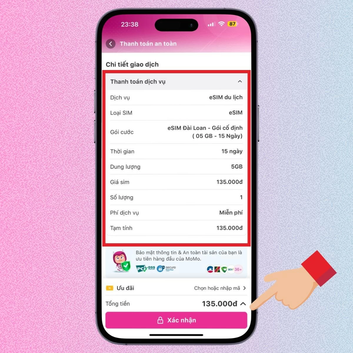 Cách mua eSIM chính chủ trên ứng dung MoMo nhanh chóng Cách mua eSIM chính chủ trên ứng dung MoMo nhanh chóng