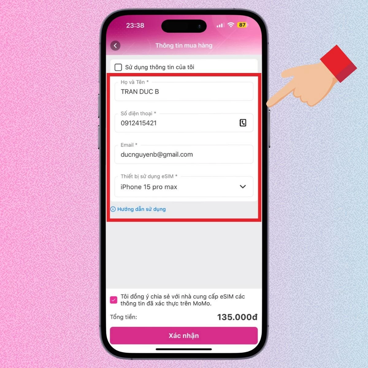 Cách mua eSIM chính chủ trên ứng dung MoMo nhanh chóng Cách mua eSIM chính chủ trên ứng dung MoMo nhanh chóng