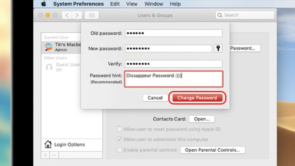 Lấy lại, đổi mật khẩu khi quên mật khẩu Macbook hiệu quả Lấy lại, đổi mật khẩu khi quên mật khẩu Macbook hiệu quả