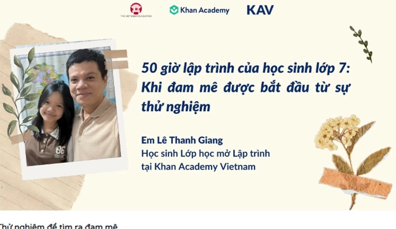 50 giờ lập trình của học sinh lớp 7: Khi đam mê được bắt đầu từ sự thử nghiệm 50 giờ lập trình của học sinh lớp 7: Khi đam mê được bắt đầu từ sự thử nghiệm
