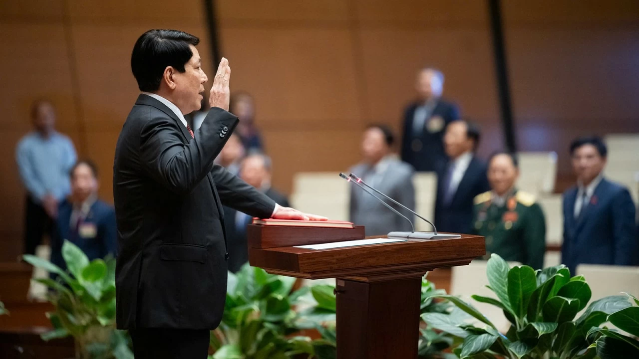 Kỳ họp thứ 8, Quốc hội khóa XV: Chủ tịch nước Lương Cường tuyên thệ nhậm chức