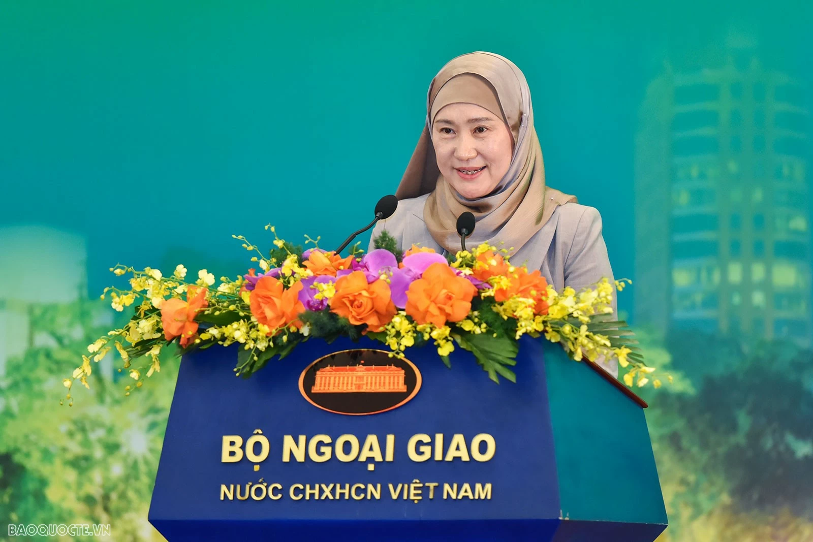 Bà Safiah Kim Weon-suk, CEO cơ quan chứng nhận Halal Hàn Quốc. (Ảnh: Bạch Dương) Chung tay ‘mở khóa’ tiềm năng thị trường Halal Việt Nam