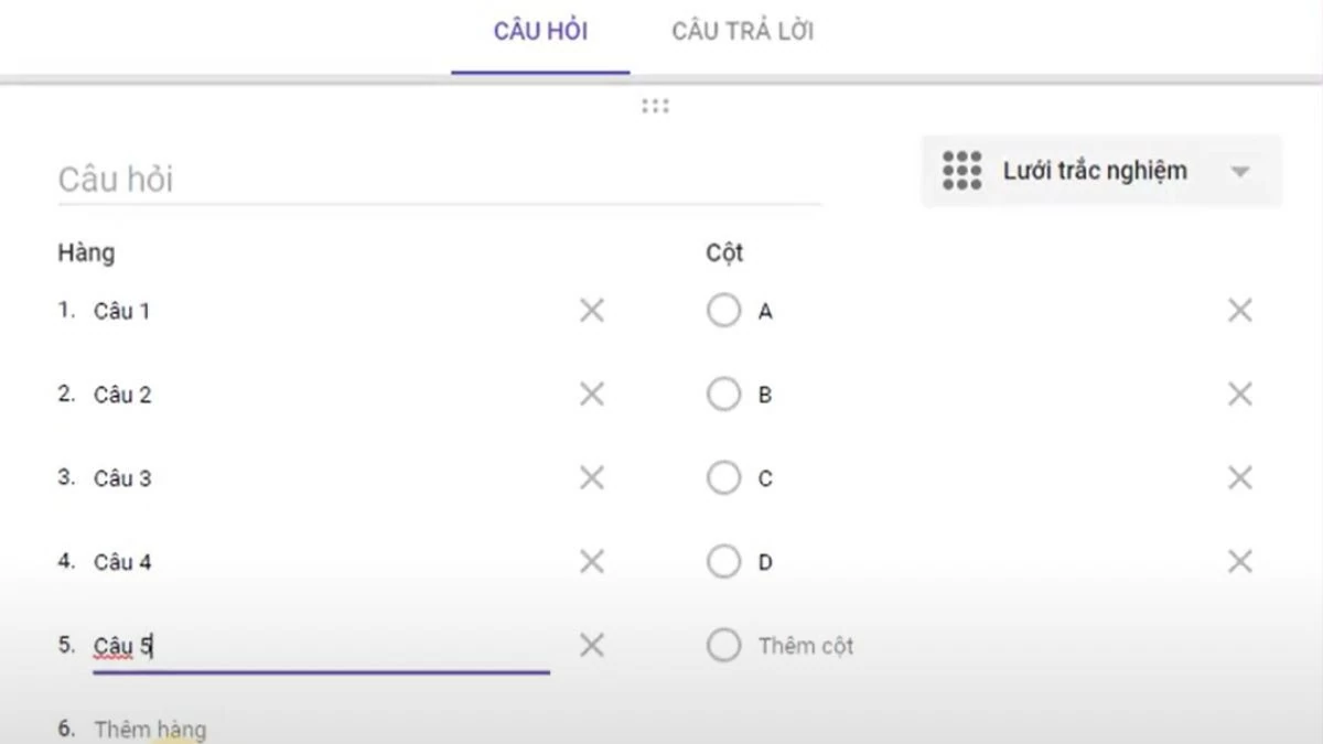 Cách tạo lưới trắc nghiệm trong Google biểu mẫu nhanh chóng Cách tạo lưới trắc nghiệm trong Google biểu mẫu nhanh chóng