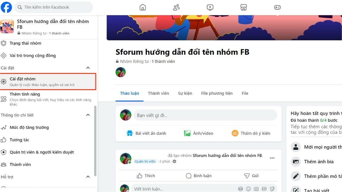 Hướng dẫn cách thay đổi tên nhóm Facebook cực hấp dẫn Hướng dẫn cách thay đổi tên nhóm Facebook cực hấp dẫn