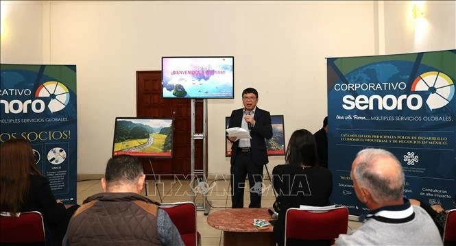 Đại sứ Việt Nam được bổ nhiệm tại Mexico Nguyễn Văn Hải phát biểu. Ảnh: Phi Hùng - P/v TTXVN tại Mexico Đại sứ quán Việt Nam tại Mexico thúc đẩy ngoại giao kinh tế tại bang Guanajuato Đại sứ Việt Nam được bổ nhiệm tại Mexico Nguyễn Văn Hải phát biểu. Ảnh: Phi Hùng - P/v TTXVN tại Mexico Đại sứ quán Việt Nam tại Mexico thúc đẩy ngoại giao kinh tế tại bang Guanajuato