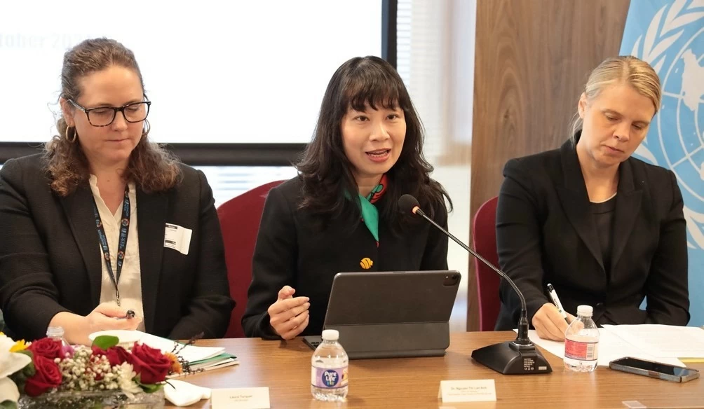 PGS. TS. Nguyễn Thị Lan Anh trình bày tại Hội thảo. PGS. TS. Nguyễn Thị Lan Anh trình bày tại Hội thảo.