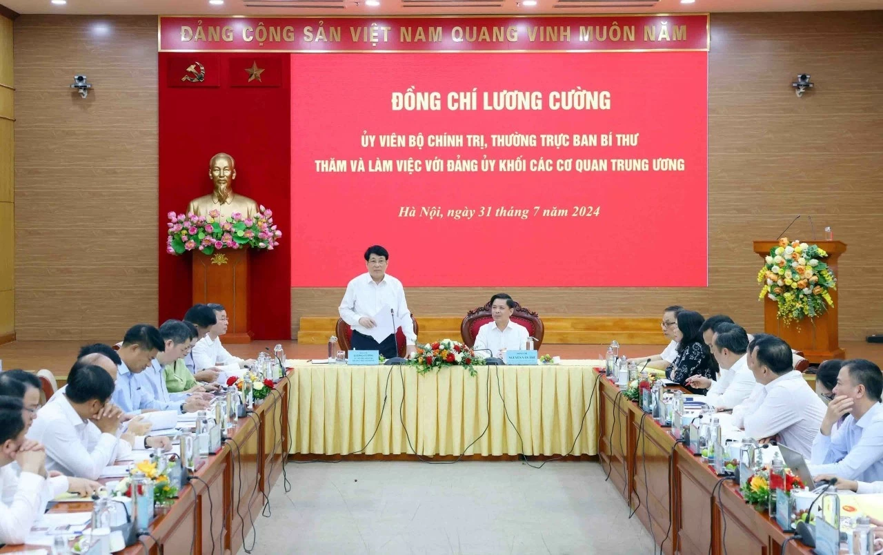 Xây dựng Đảng bộ Khối các cơ quan Trung ương trong sạch, vững mạnh trong kỷ nguyên vươn mình của dân tộc Xây dựng Đảng bộ Khối các cơ quan Trung ương trong sạch, vững mạnh trong kỷ nguyên vươn mình của dân tộc