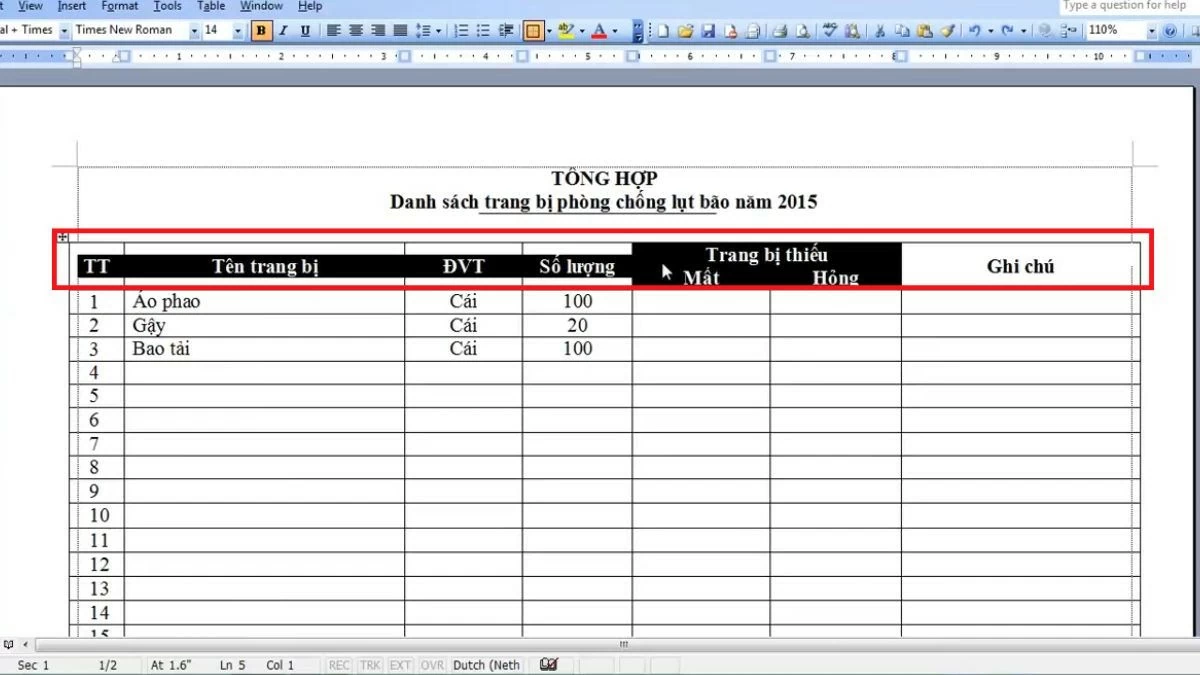 Cách lặp lại tiêu đề trong Word cho bảng biểu, in ấn siêu đơn giản Cách lặp lại tiêu đề trong Word cho bảng biểu, in ấn siêu đơn giản