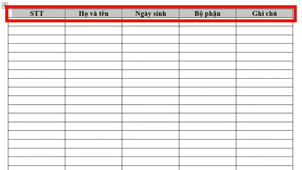 Lặp lại tiêu đề bảng trong Word đơn giản, chính xác Lặp lại tiêu đề bảng trong Word đơn giản, chính xác
