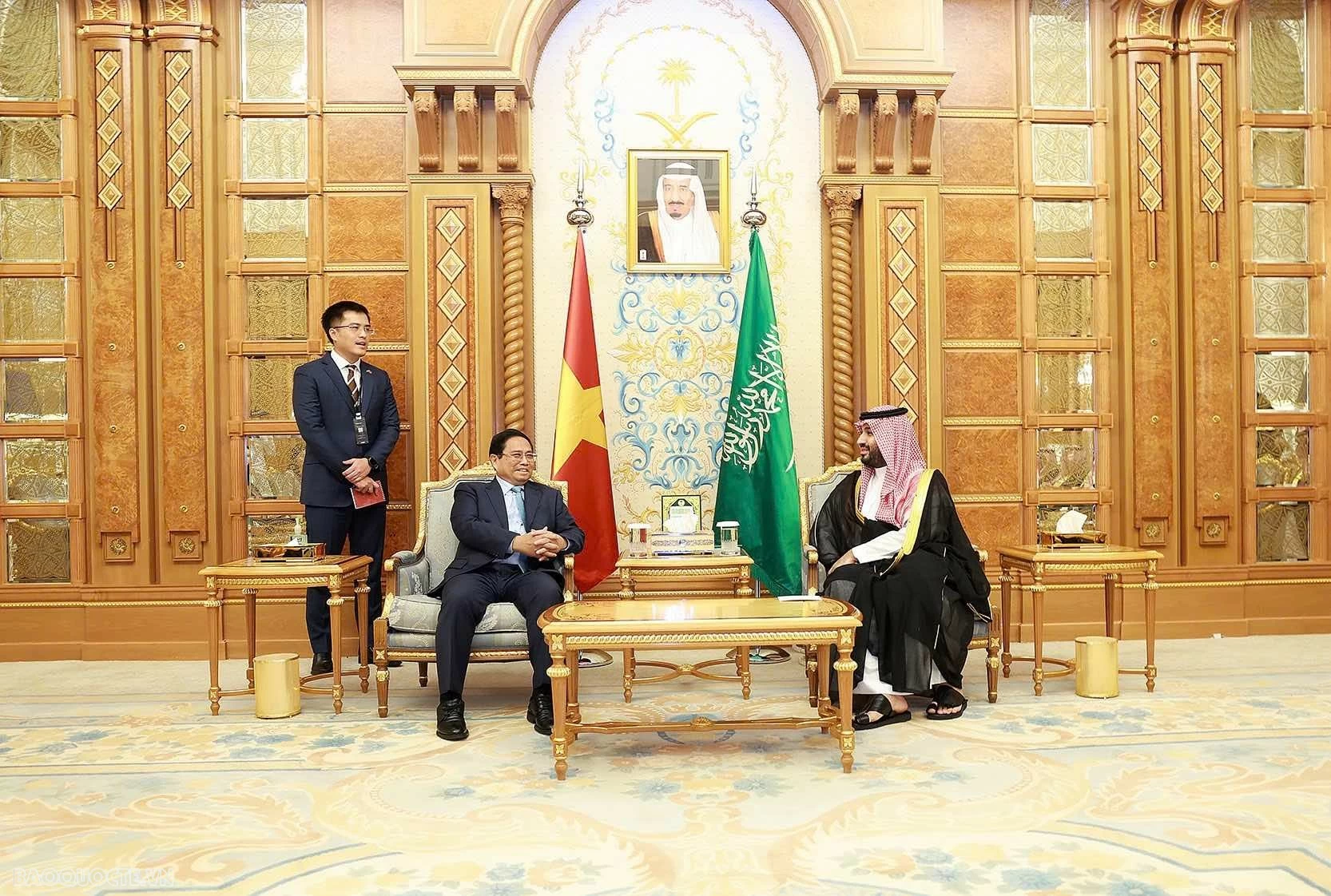 Thủ tướng Phạm Minh Chính hội đàm với Hoàng Thái tử, Thủ tướng Saudi Arabia Thủ tướng Phạm Minh Chính hội đàm với Hoàng Thái tử, Thủ tướng Saudi Arabia