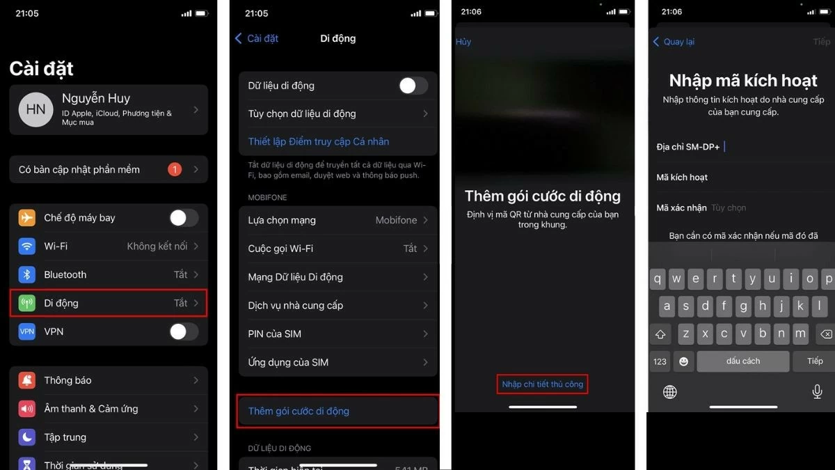 Cách kích hoạt eSIM trên iPhone nhanh chóng và hiệu quả Cách kích hoạt eSIM trên iPhone nhanh chóng và hiệu quả