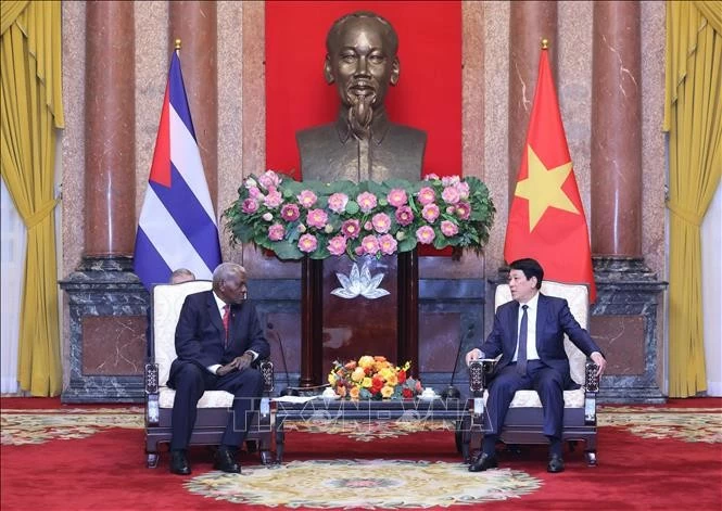 Chủ tịch nước Lương Cường: Việt Nam 'mong muốn làm sâu sắc hơn nữa' quan hệ hợp tác với Cuba Chủ tịch nước Lương Cường: Việt Nam 'mong muốn làm sâu sắc hơn nữa' quan hệ hợp tác với Cuba