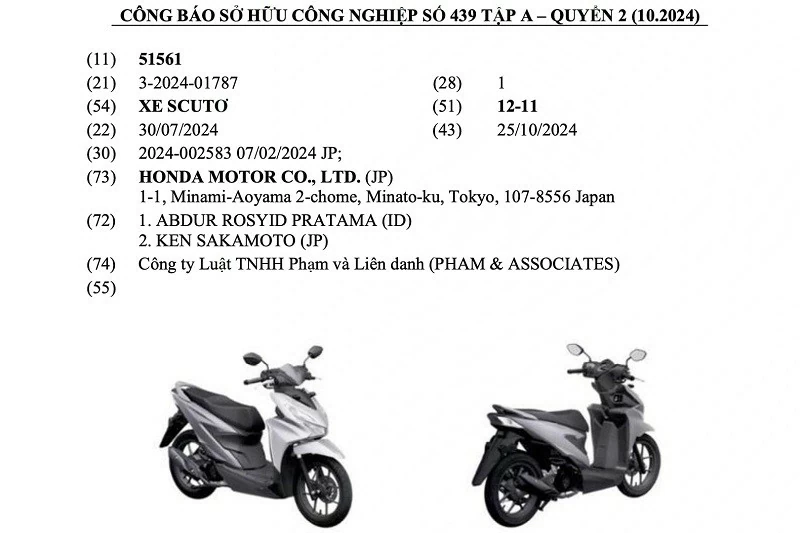 Hình ảnh về Honda BeAT xuất hiện trong dữ liệu Công báo sở hữu công nghiệp vừa được Cục Sở hữu trí tuệ Việt Nam cập nhật Hình ảnh về Honda BeAT xuất hiện trong dữ liệu Công báo sở hữu công nghiệp vừa được Cục Sở hữu trí tuệ Việt Nam cập nhật