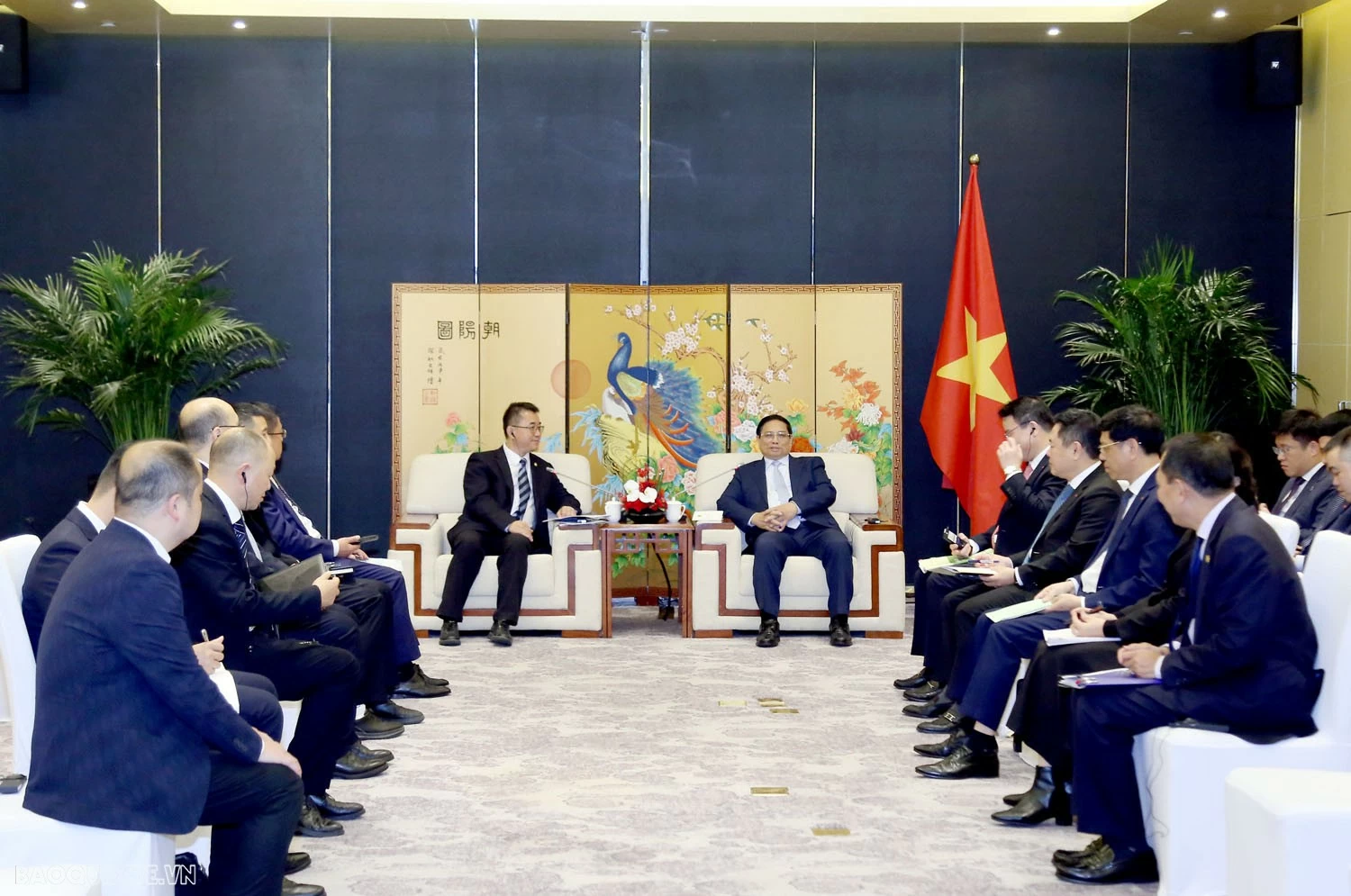 Thủ tướng làm việc với các doanh nghiệp năng lượng, hạ tầng Trung Quốc Thủ tướng Chính phủ Phạm Minh Chính làm việc với các doanh nghiệp năng lượng, hạ tầng hàng đầu Trung Quốc