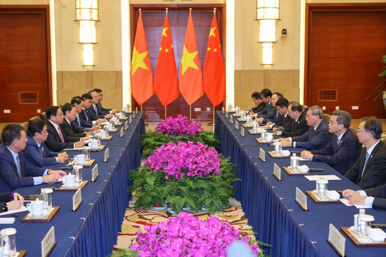 Thủ tướng Chính phủ Phạm Minh Chính hội đàm Thủ tướng Quốc vụ viện Trung Quốc Lý Cường Thủ tướng Chính phủ Phạm Minh Chính hội đàm Thủ tướng Quốc vụ viện Trung Quốc Lý Cường