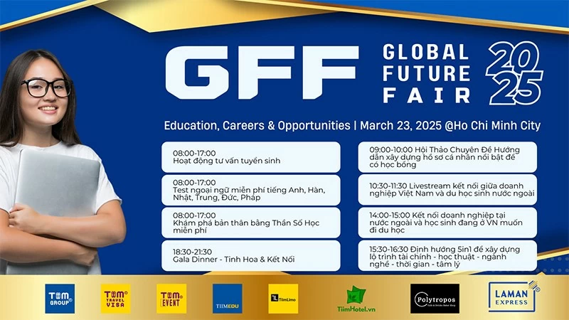 Global Future Fair 2025 - Cơ hội vàng cho các trường đại học danh tiếng, doanh nghiệp hàng đầu và học sinh tinh hoa Global Future Fair 2025 - Cơ hội vàng cho các trường đại học danh tiếng, doanh nghiệp hàng đầu và học sinh tinh hoa