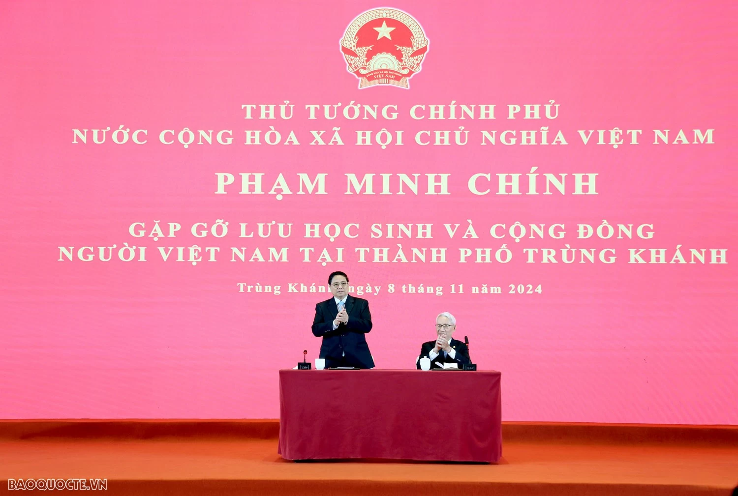 Thủ tướng Chính phủ Phạm Minh Chính đánh giá cao những nỗ lực to lớn của cộng đồng người Việt Nam ở nước ngoài đã phát huy tốt truyền thống Thủ tướng Chính phủ Phạm Minh Chính: Cộng đồng người Việt ở Trùng Khánh cần phát huy tốt truyền thống 'tương thân tương ái'