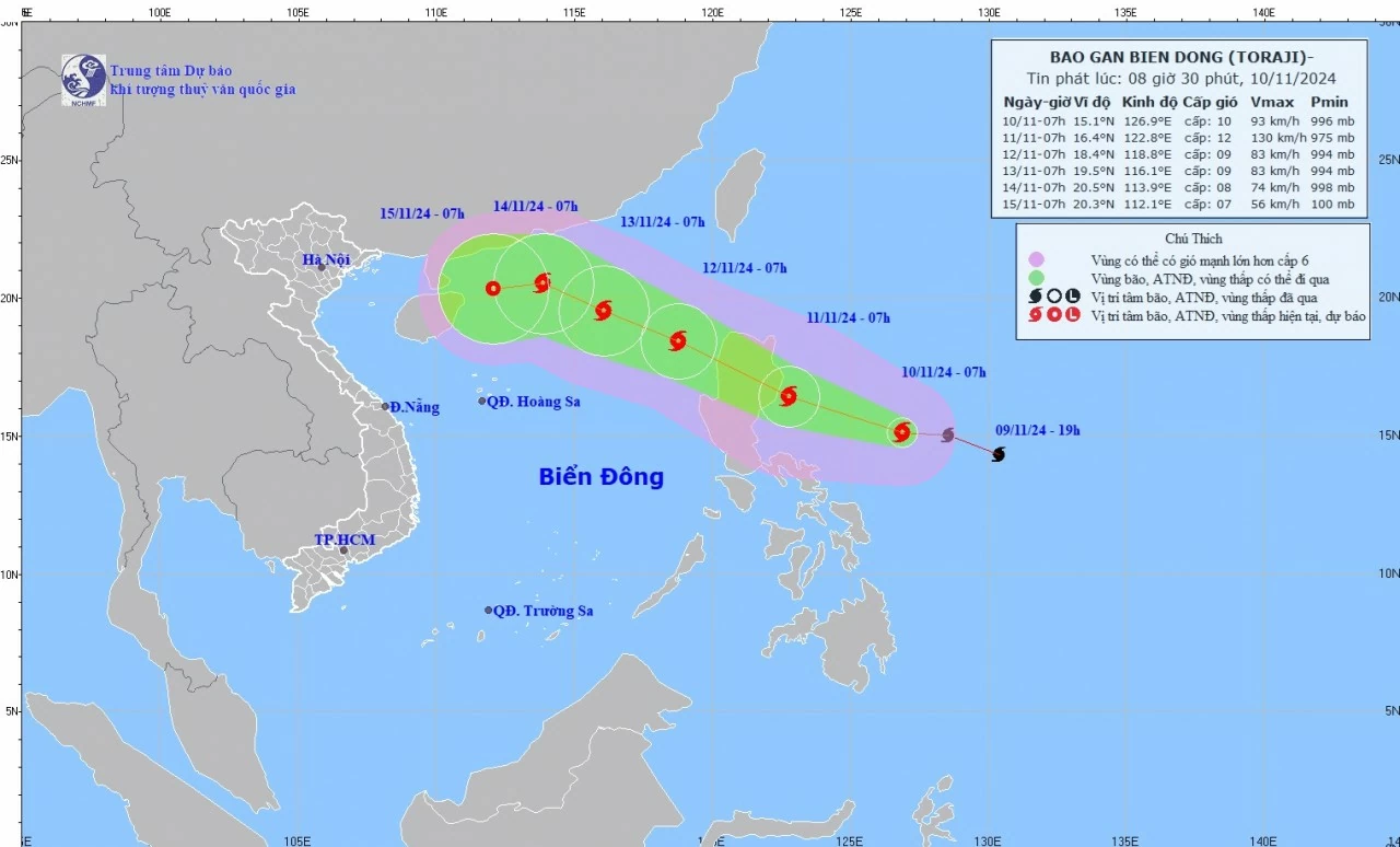 Dự báo bão gần Biển Đông: Bão Toraji trên vùng biển phía Đông đảo Luzon, Philippines; sẽ đi vào Biển Đông Dự báo bão gần Biển Đông: Bão Toraji trên vùng biển phía Đông đảo Luzon, Philippines; sẽ đi vào Biển Đông