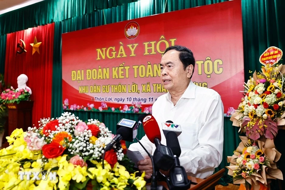 Chủ tịch Quốc hội Trần Thanh Mẫn dự Ngày hội Đại đoàn kết toàn dân tộc tại Hà Nam Chủ tịch Quốc hội Trần Thanh Mẫn dự Ngày hội Đại đoàn kết toàn dân tộc tại Hà Nam