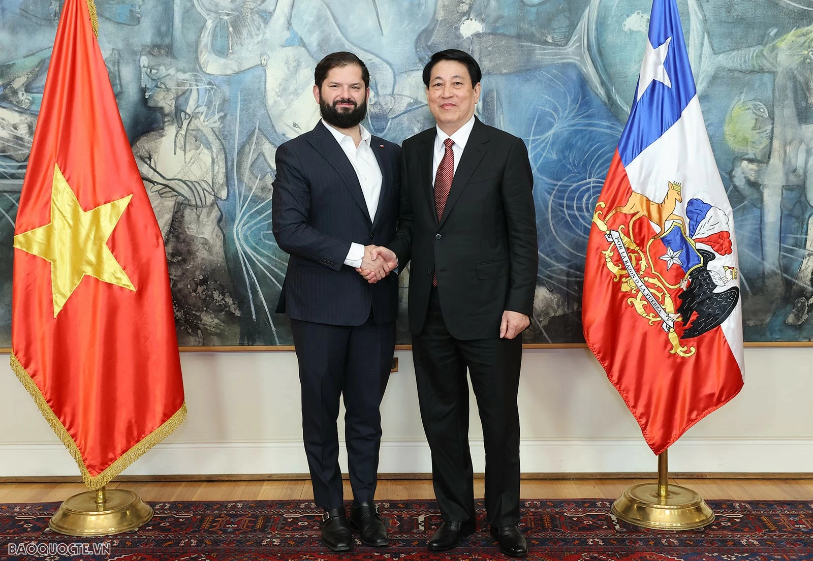 Chủ tịch nước Lương Cường gặp riêng và hội đàm Tổng thống Chile Gabriel Boric Font Chủ tịch nước Lương Cường gặp riêng và hội đàm Tổng thống Chile Gabriel Boric Font