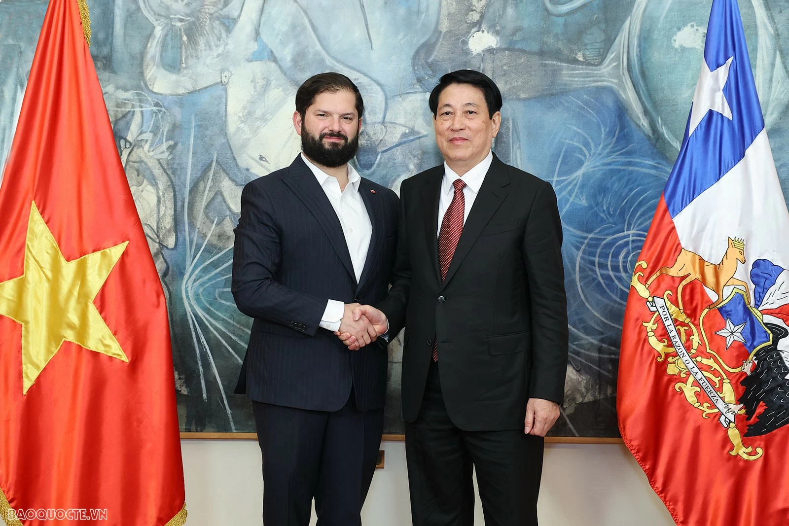 Chủ tịch nước Lương Cường gặp riêng và hội đàm Tổng thống Chile Gabriel Boric Font Chủ tịch nước Lương Cường gặp riêng và hội đàm Tổng thống Chile Gabriel Boric Font