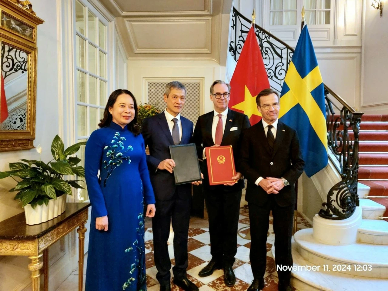 Phó Chủ tịch nước Võ Thị Ánh Xuân hội đàm với Thủ tướng Thụy Điển Ulf Kristersson Phó Chủ tịch nước Võ Thị Ánh Xuân hội đàm với Thủ tướng Thụy Điển Ulf Kristersson