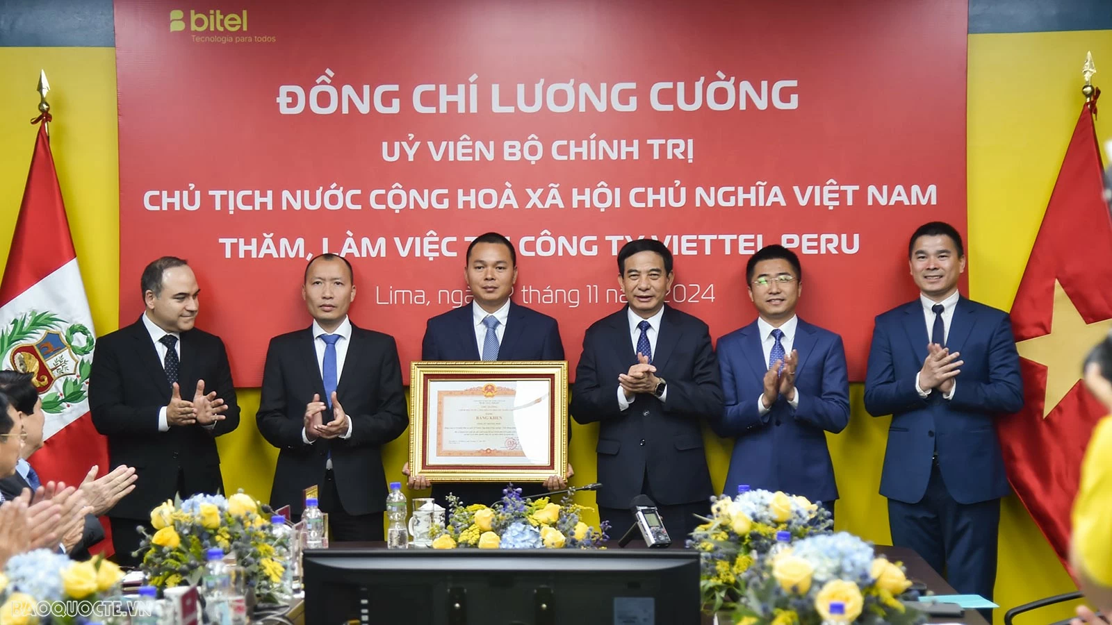 Chủ tịch nước Lương Cường: Thành công của Bitel là thành công của Việt Nam tại Peru Chủ tịch nước Lương Cường: Thành công của Bitel là thành công của Việt Nam tại Peru