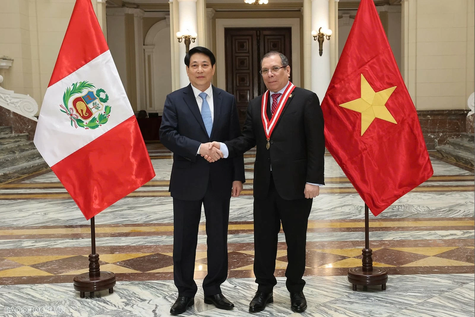 Chủ tịch nước Lương Cường đề nghị ngành tư pháp Việt Nam-Peru đẩy mạnh phối hợp tại các diễn đàn tư pháp liên khu vực và quốc tế Chủ tịch nước Lương Cường đề nghị ngành tư pháp Việt Nam-Peru đẩy mạnh phối hợp tại các diễn đàn tư pháp liên khu vực và quốc tế