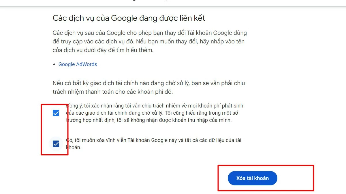 Xóa tài khoản Google vĩnh viễn đơn giản Xóa tài khoản Google vĩnh viễn đơn giản