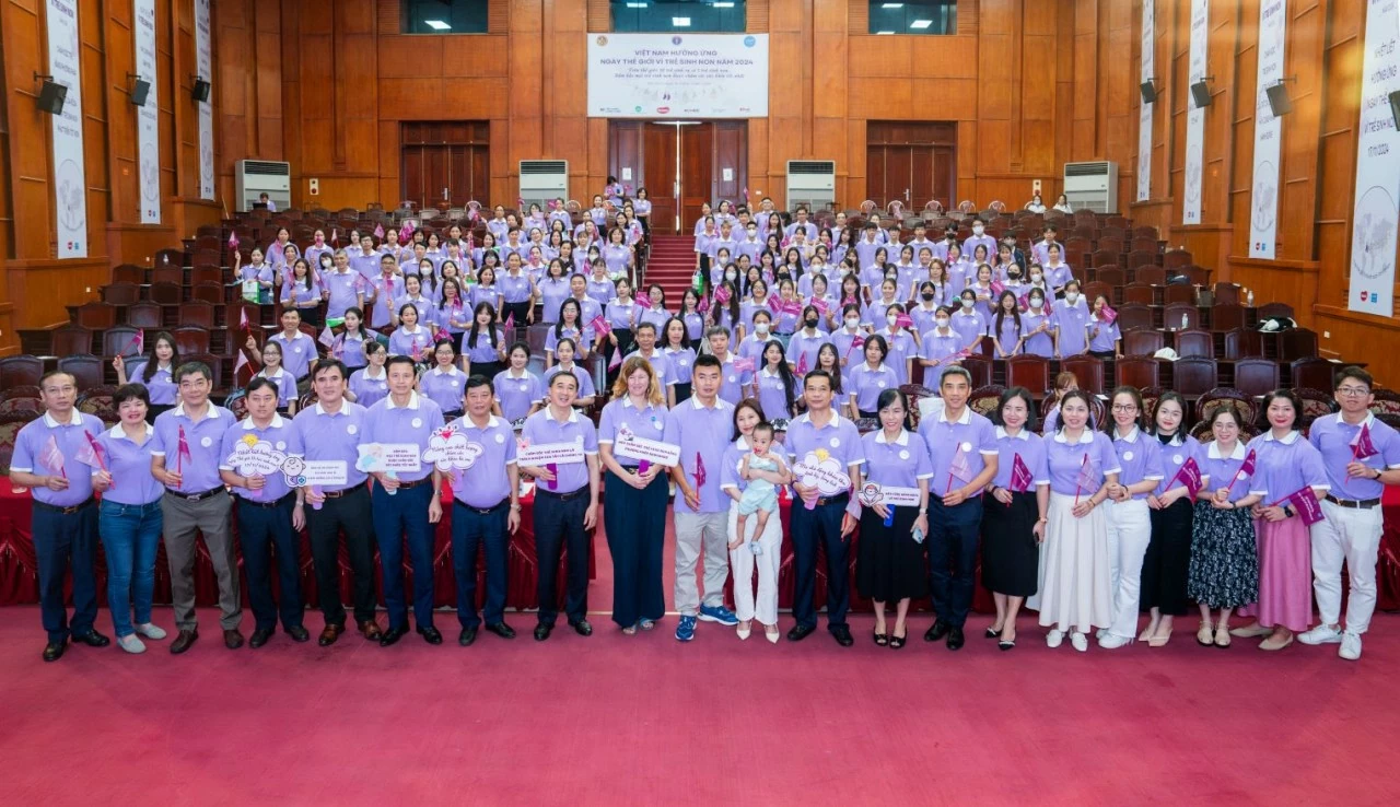 Sự kiện kỷ niệm Ngày thế giới Vì trẻ sinh non 2024 tại Bắc Ninh, ngày 16/11/2024. (Nguồn: UNICEF) Sự kiện kỷ niệm Ngày thế giới Vì trẻ sinh non 2024 tại Bắc Ninh, ngày 16/11/2024. (Nguồn: UNICEF)