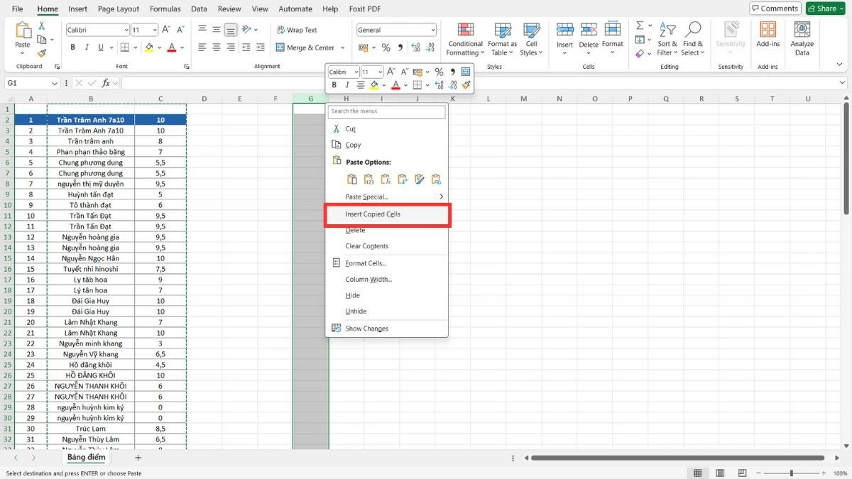 Cách di chuyển cột trong Excel nhanh chóng và tiện lợi Cách di chuyển cột trong Excel nhanh chóng và tiện lợi