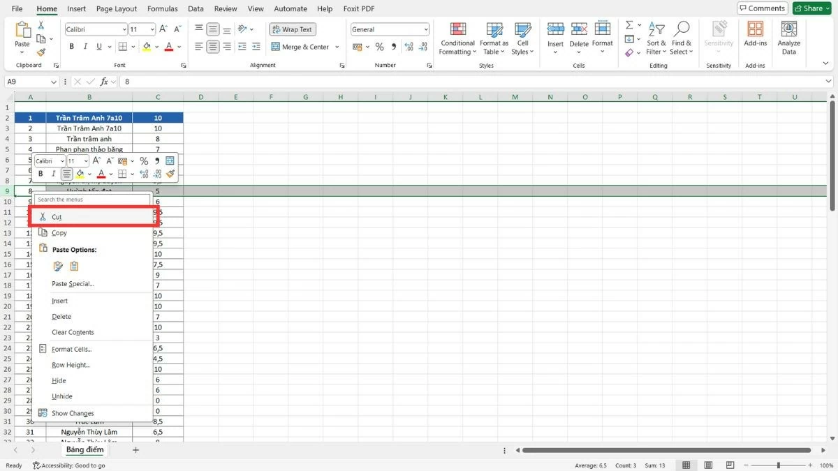 Cách di chuyển cột trong Excel nhanh chóng và tiện lợi Cách di chuyển cột trong Excel nhanh chóng và tiện lợi