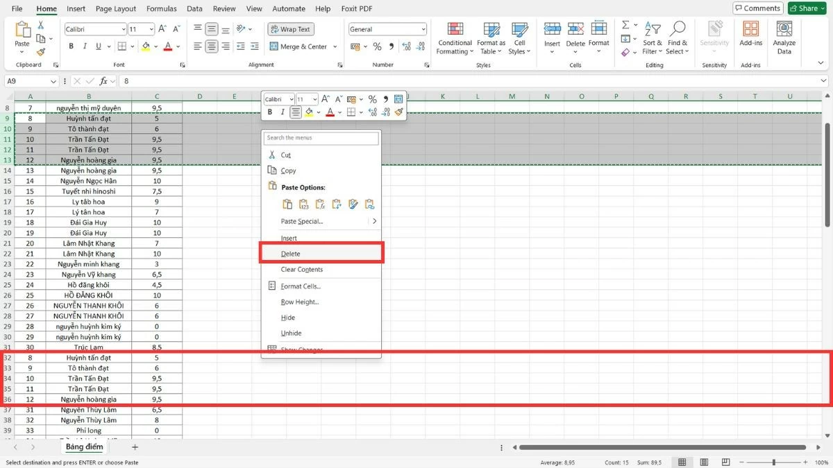 Cách di chuyển cột trong Excel nhanh chóng và tiện lợi Cách di chuyển cột trong Excel nhanh chóng và tiện lợi