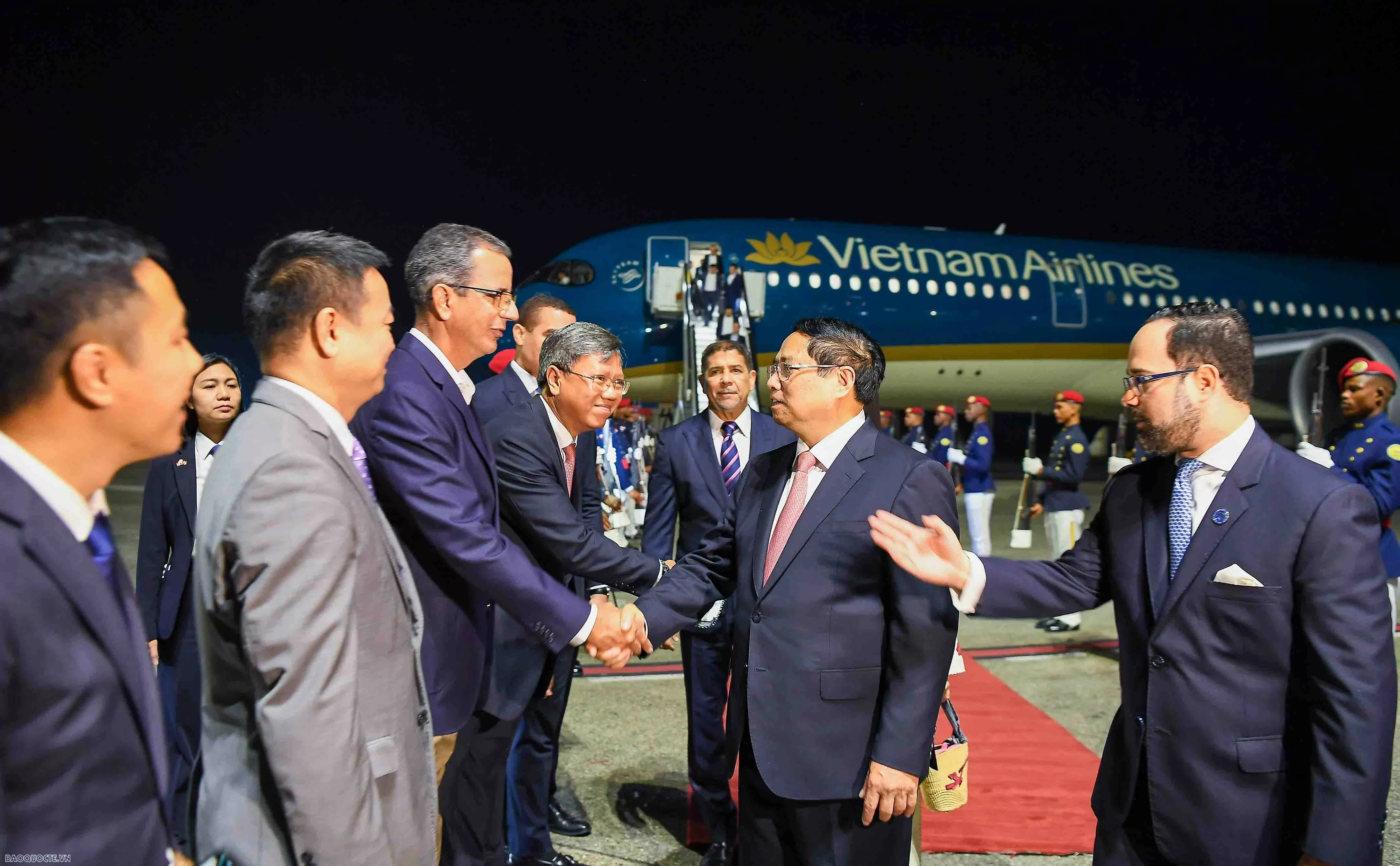 Thủ tướng Phạm Minh Chính và Phu nhân đến Santo Domingo, bắt đầu thăm chính thức Cộng hoà Dominica Thủ tướng Phạm Minh Chính và Phu nhân đến Santo Domingo, bắt đầu thăm chính thức Cộng hoà Dominica