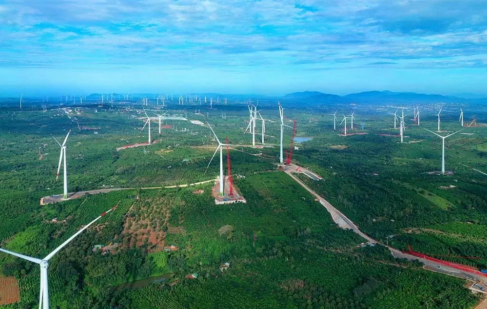 Một dự án điện gió tại Đắk Lắk. (Nguồn: Trung Nam Group) Một dự án điện gió tại Đắk Lắk. (Nguồn: Trung Nam Group)