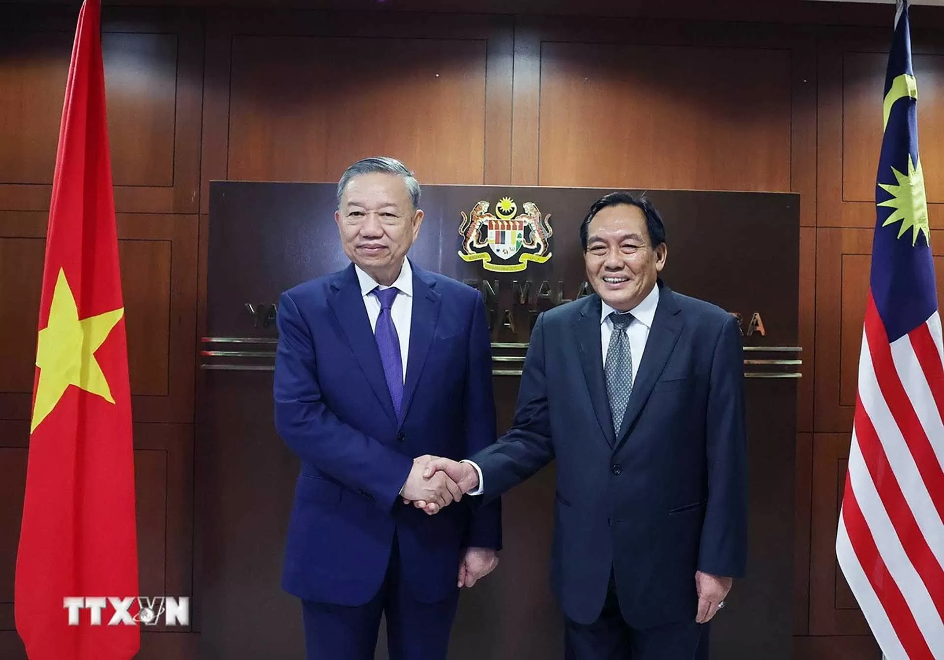 Tổng Bí thư Tô Lâm hội kiến Chủ tịch Thượng viện Malaysia