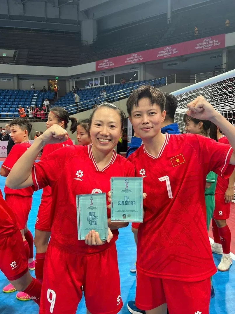 Đội tuyển futsal nữ Việt Nam vô địch giải futsal nữ Đông Nam Á 2024 Đội tuyển futsal nữ Việt Nam vô địch giải futsal nữ Đông Nam Á 2024
