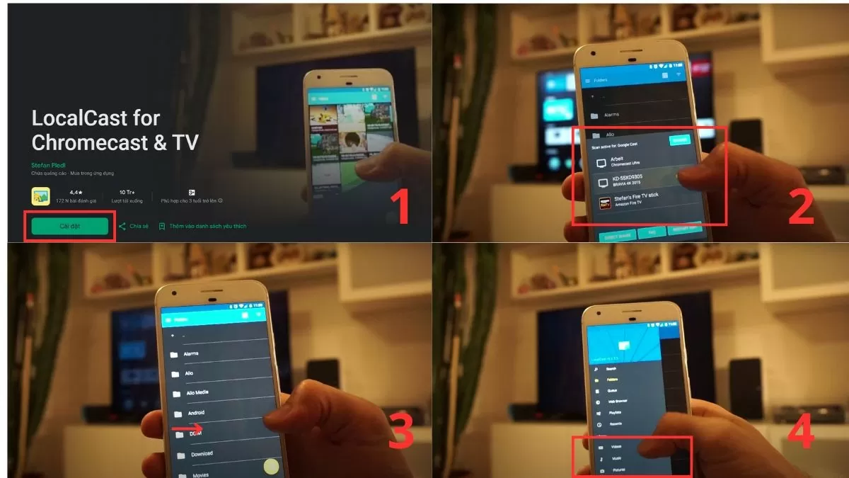 Hướng dẫn cách kết nối điện thoại Android với tivi tiện lợi nhất Hướng dẫn cách kết nối điện thoại Android với tivi tiện lợi nhất