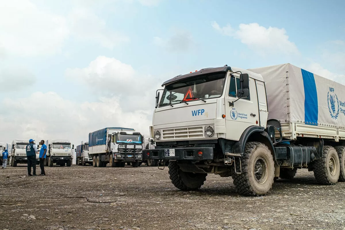 Xe viện trợ lương thực của WFP tại Sudan. (Nguồn: WFP) Xe viện trợ lương thực của WFP tại Sudan. (Nguồn: WFP)