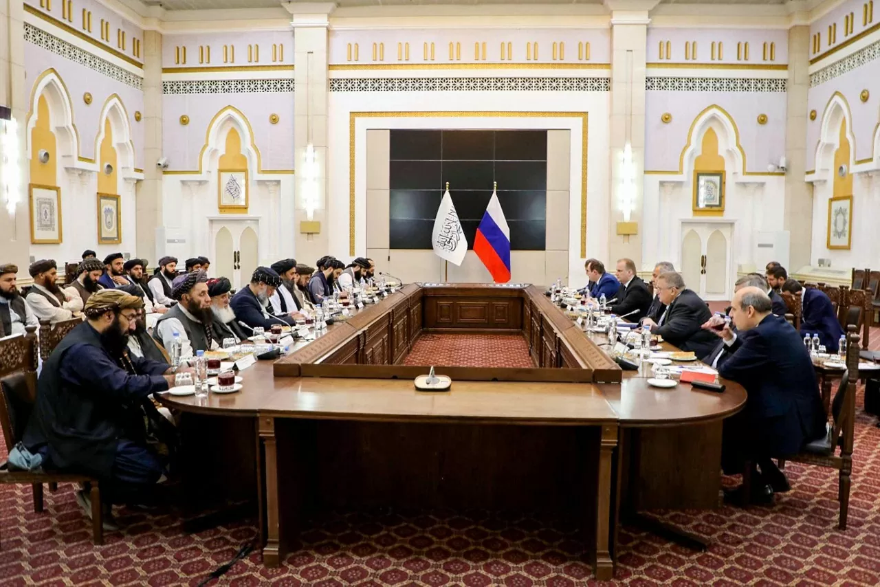 Phái đoàn Nga tại Afghanistan ngày 25/11. (Nguồn: AFP) Phái đoàn Nga tại Afghanistan ngày 25/11. (Nguồn: AFP)